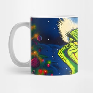 Whimsical Holidays: Grinch-Inspired Artwork and Festive Delights Mug